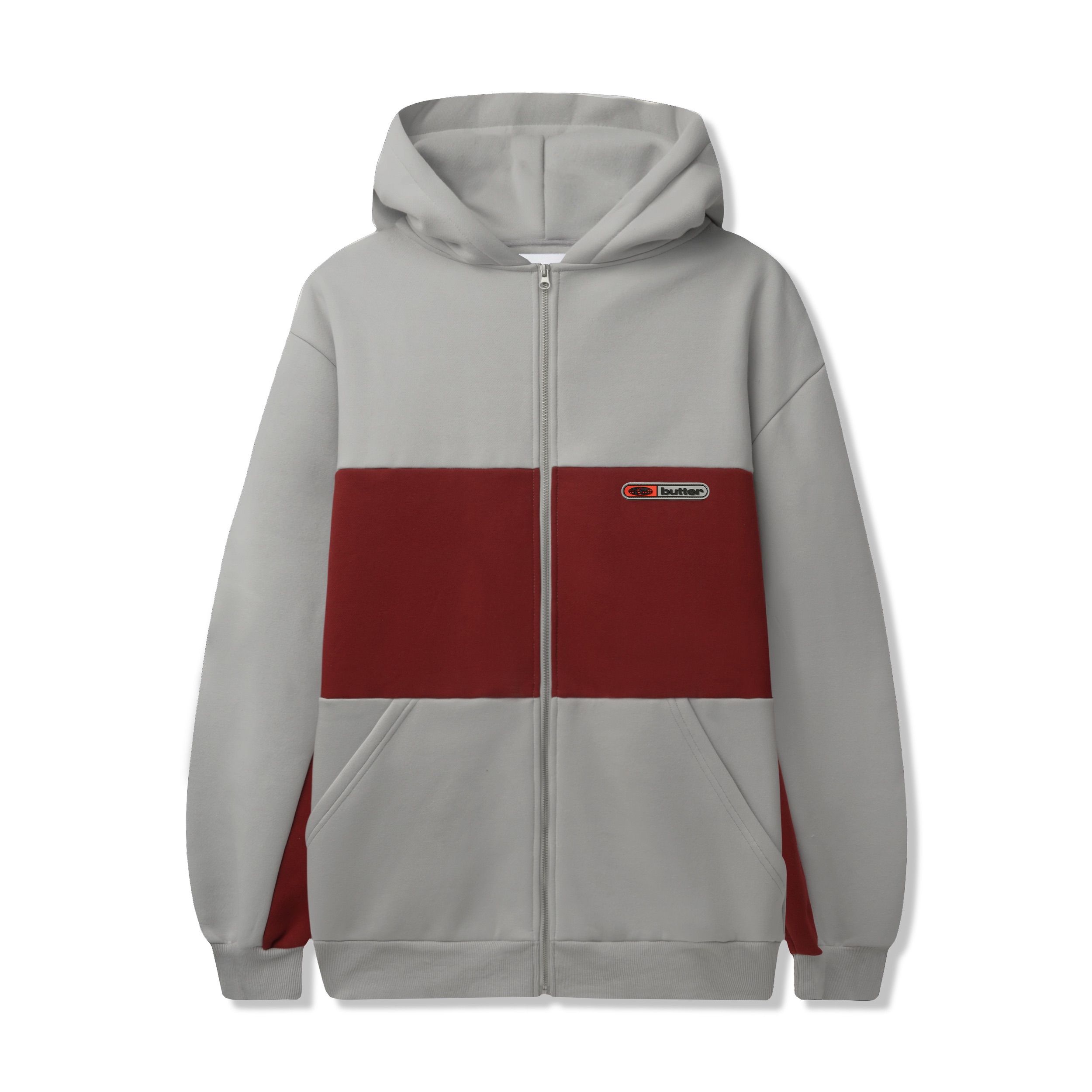 Panel Zip-Thru Hood - Grey