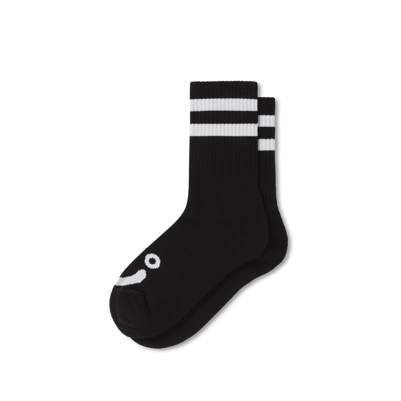 Happy Sad Rib Socks - Black