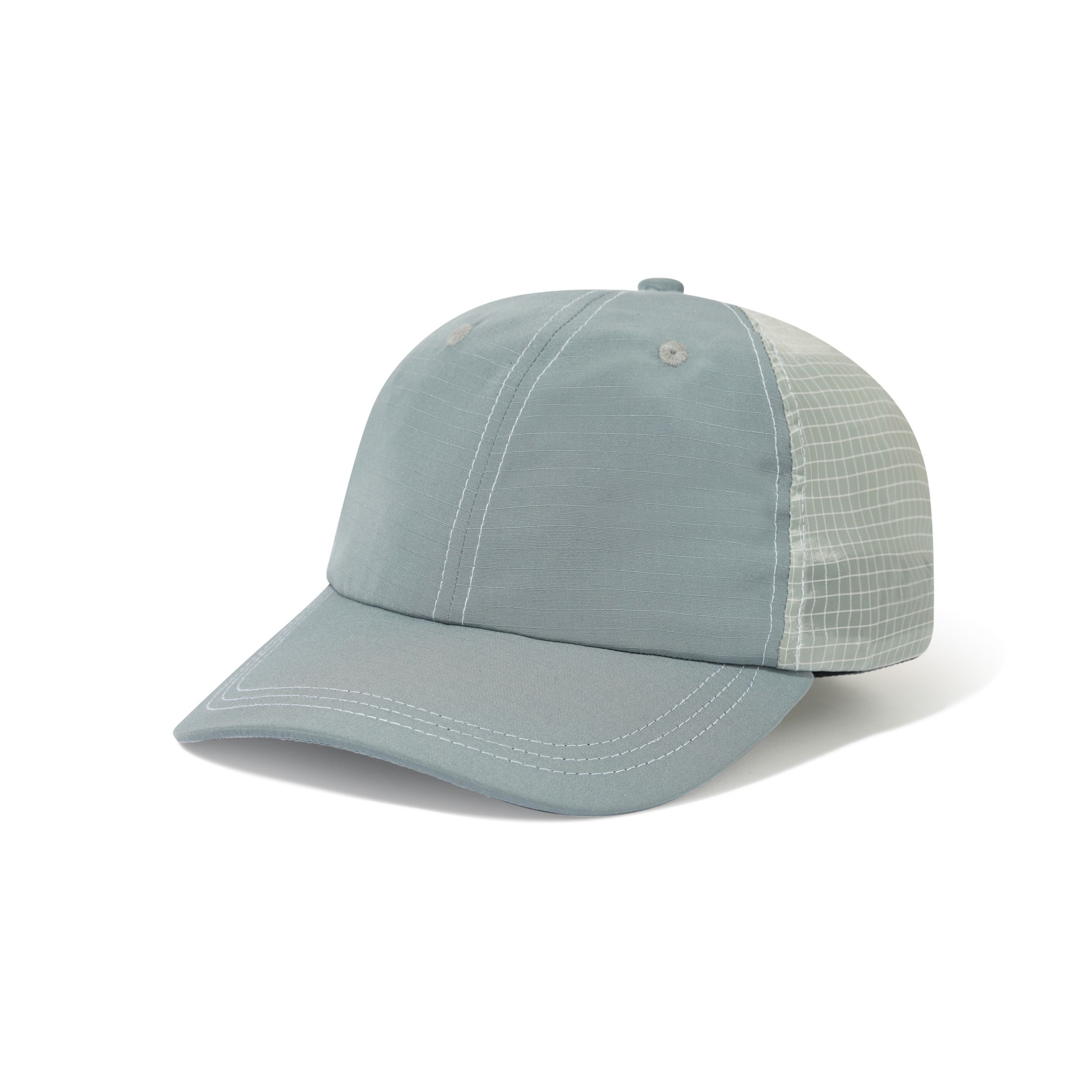 Nylon Ripstop 6 Panel Cap - Grey