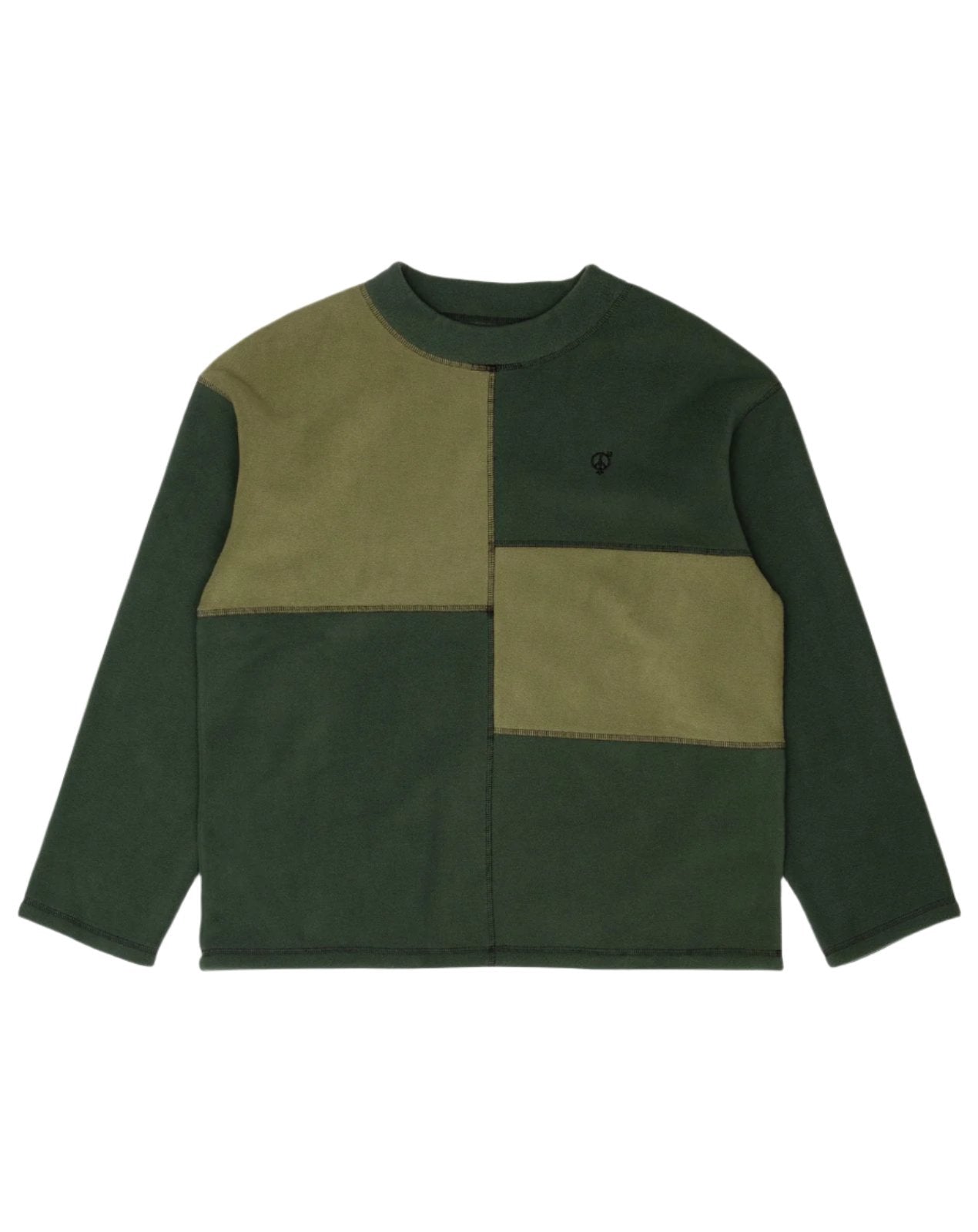 Box Fleece Mock Neck - Olive/Forest