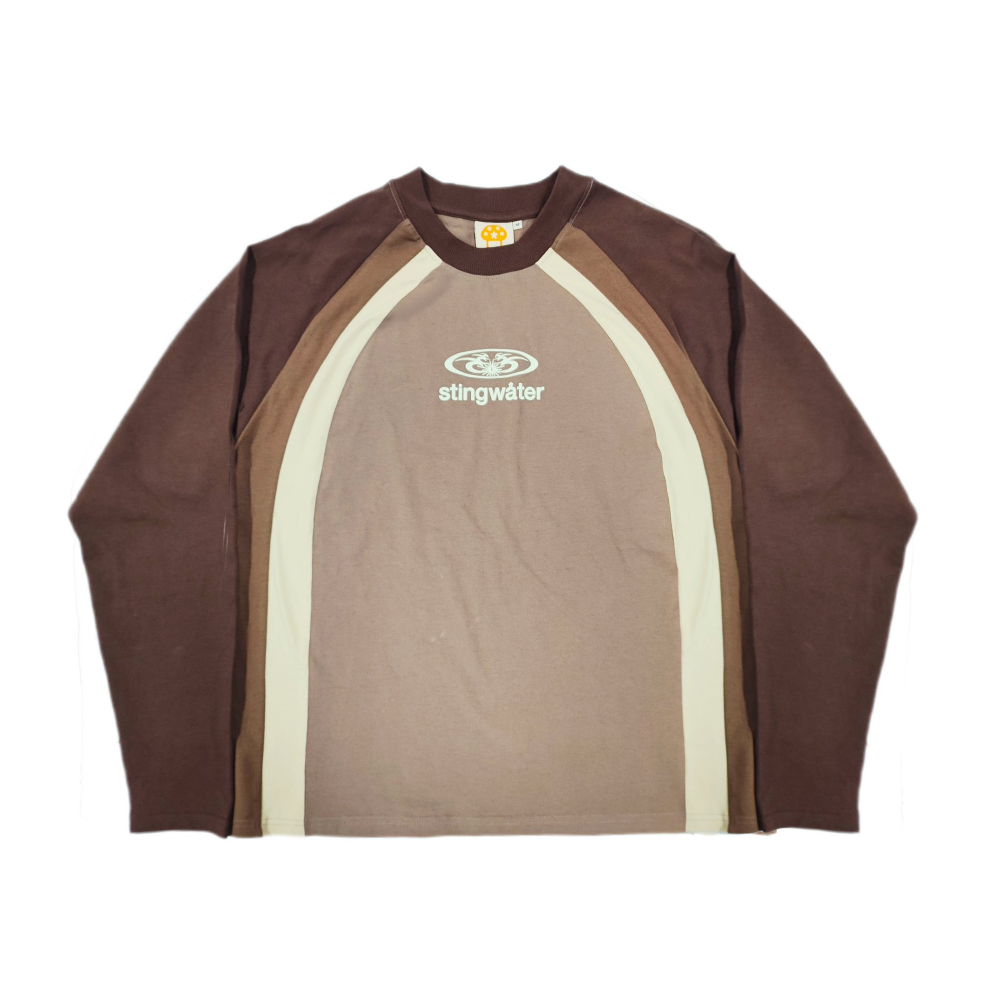 Moses Paneled Longsleeve T-Shirt - Brown