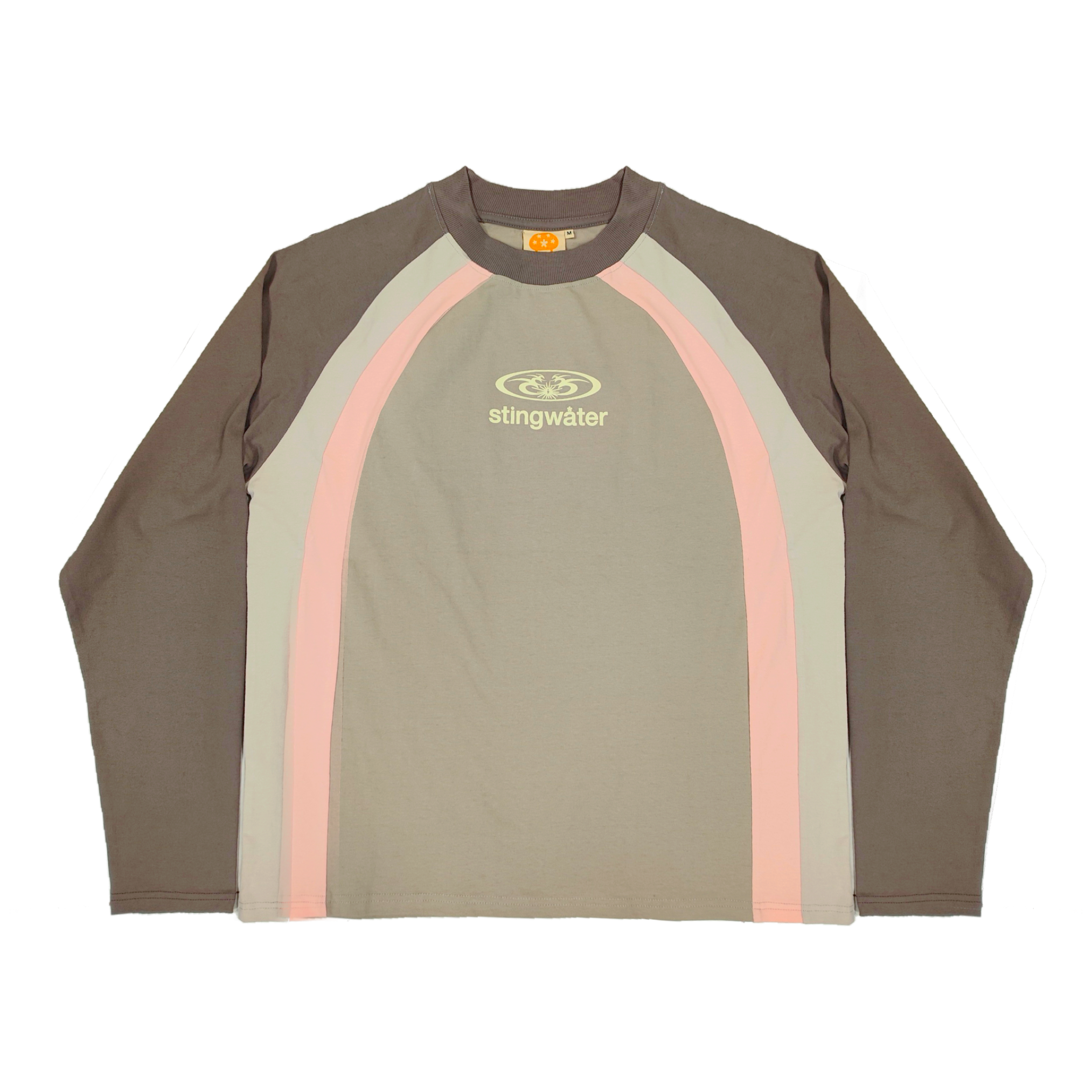 Moses Paneled Longsleeve T-Shirt - Grey/Pink