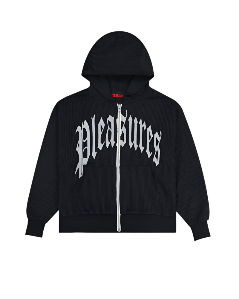 Twitch Knitted Zip Hoodie - Black