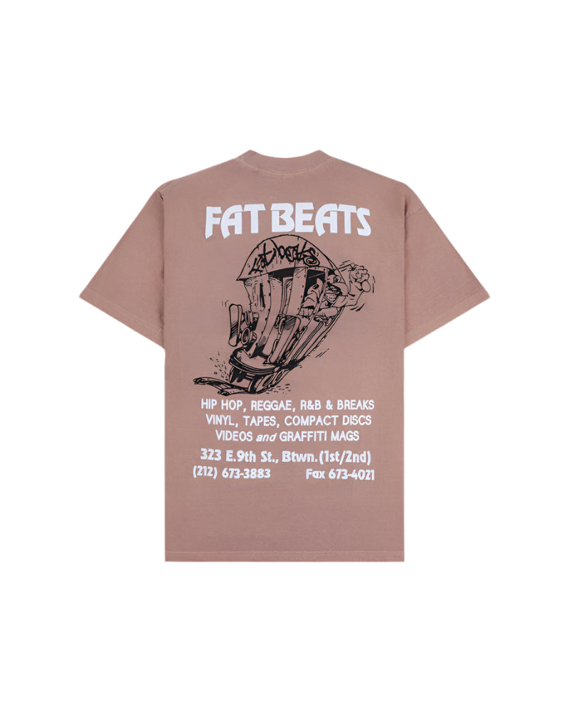 Pleasures x Fat Beats 9th Street T-Shirt - Rose Quartz