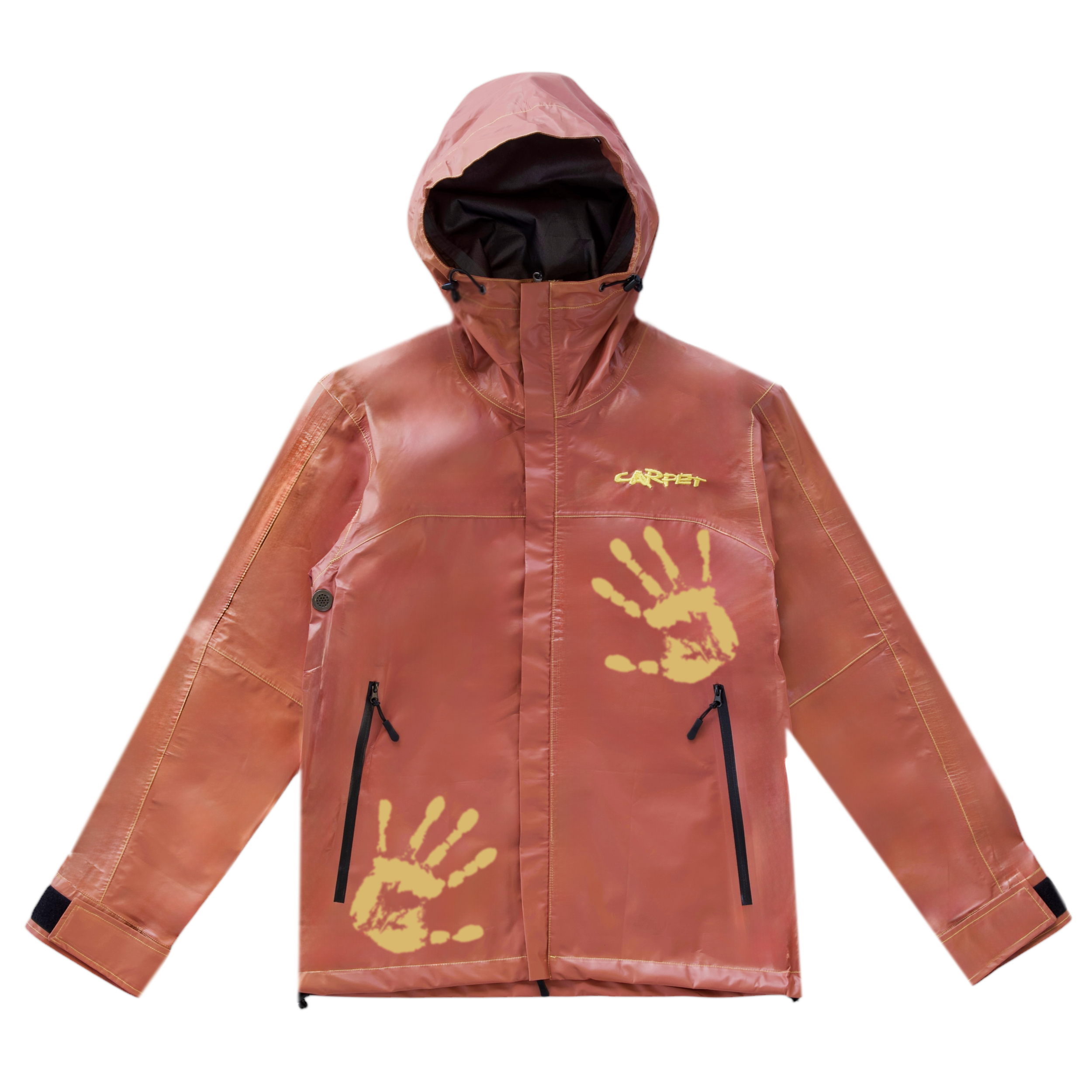 Thermal Reactive Rain Jacket - Brown/Yellow