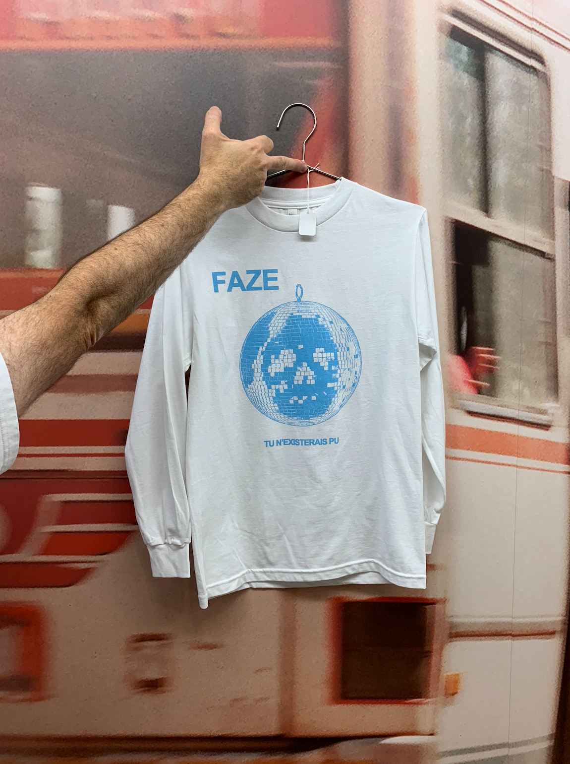 Faze Disco Skull Longsleeve - White/Blue